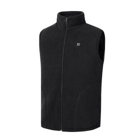 Men's And Women's Vest USB Heating Charging Suit Jacket (Option: Black-2XL)